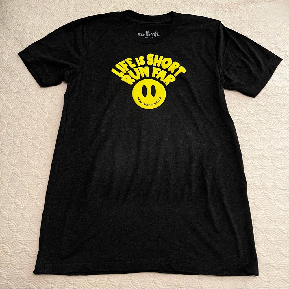 NEW Raw Threads Club Shirt of the Month - “Life is Short, Run Far” (size Small)